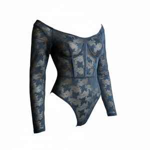 Anthropologie Elegant Black Lace Bodysuit